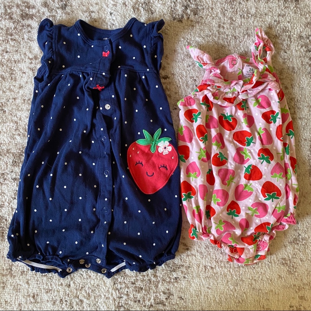 • Carter’s • 24 M strawberry onesie